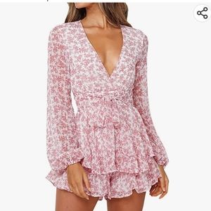 Romper purchased from Amazon cream color with pink size medium